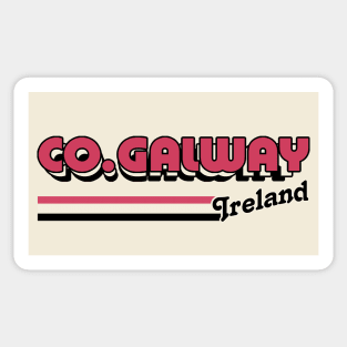 County Galway / Retro Style Irish County Design Sticker